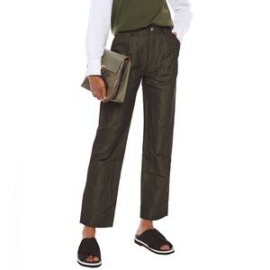 Ganni green straight leg pants